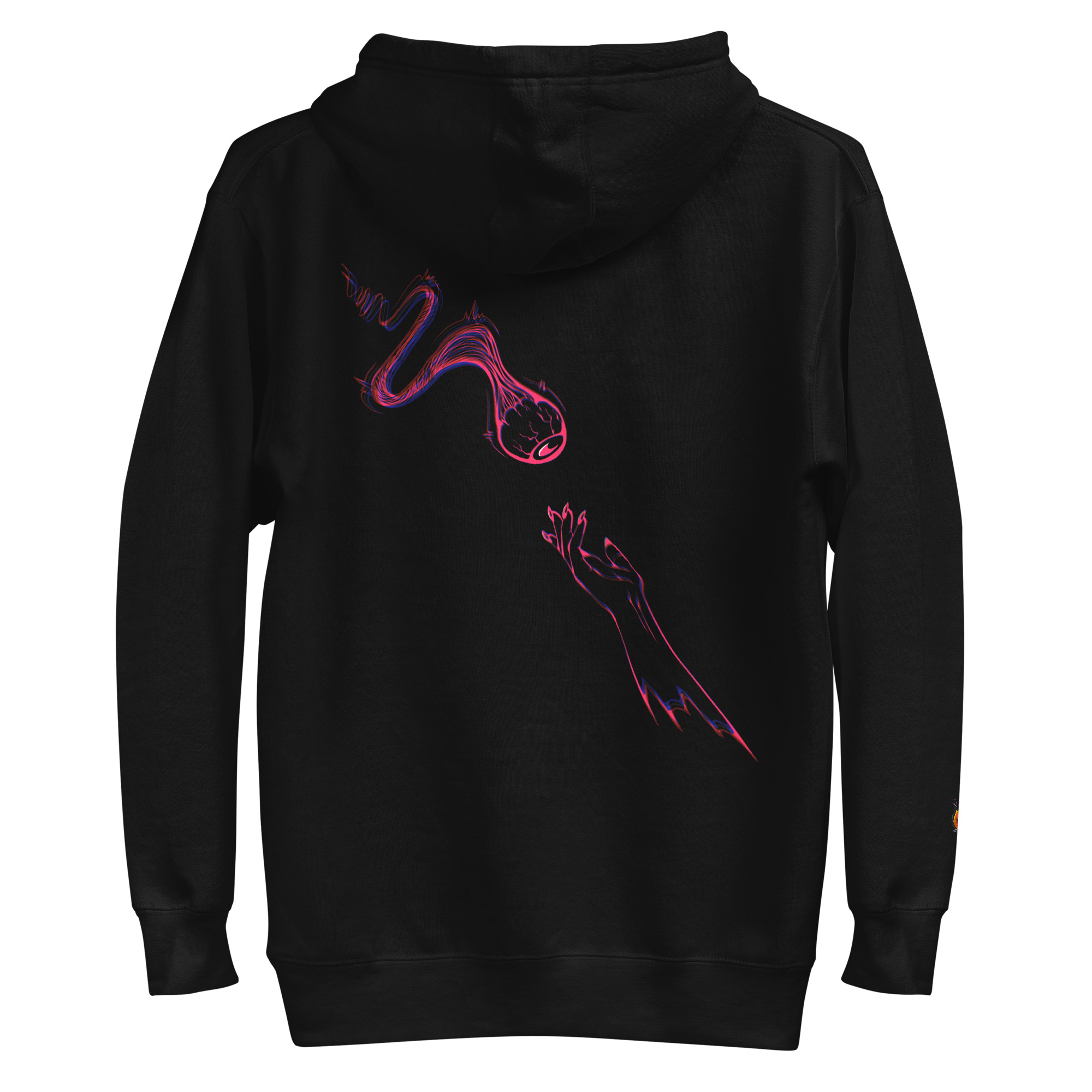 TAKE EYE PINK INK BLACK Unisex Hoodie - Image 3